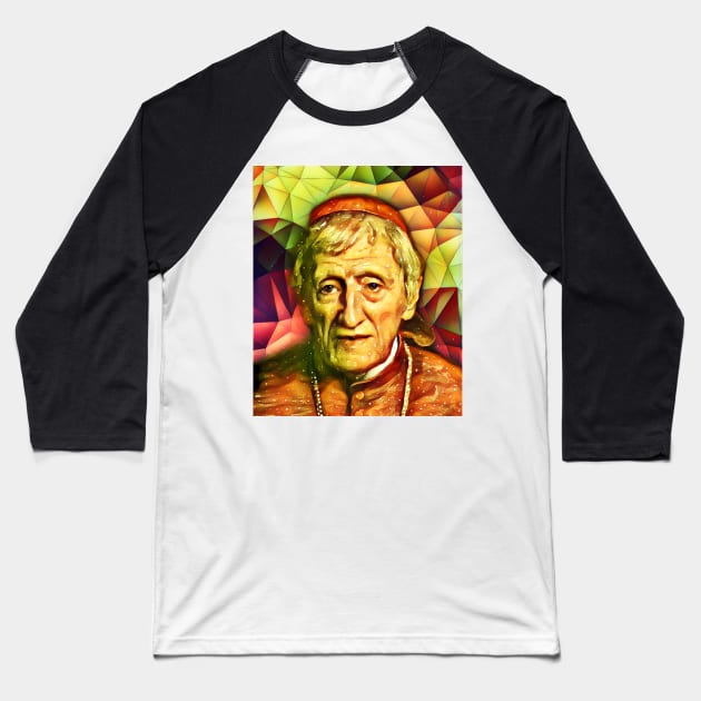 John Henry Newman Snow Portrait | John Henry Newman Artwork 15 Baseball T-Shirt by JustLit